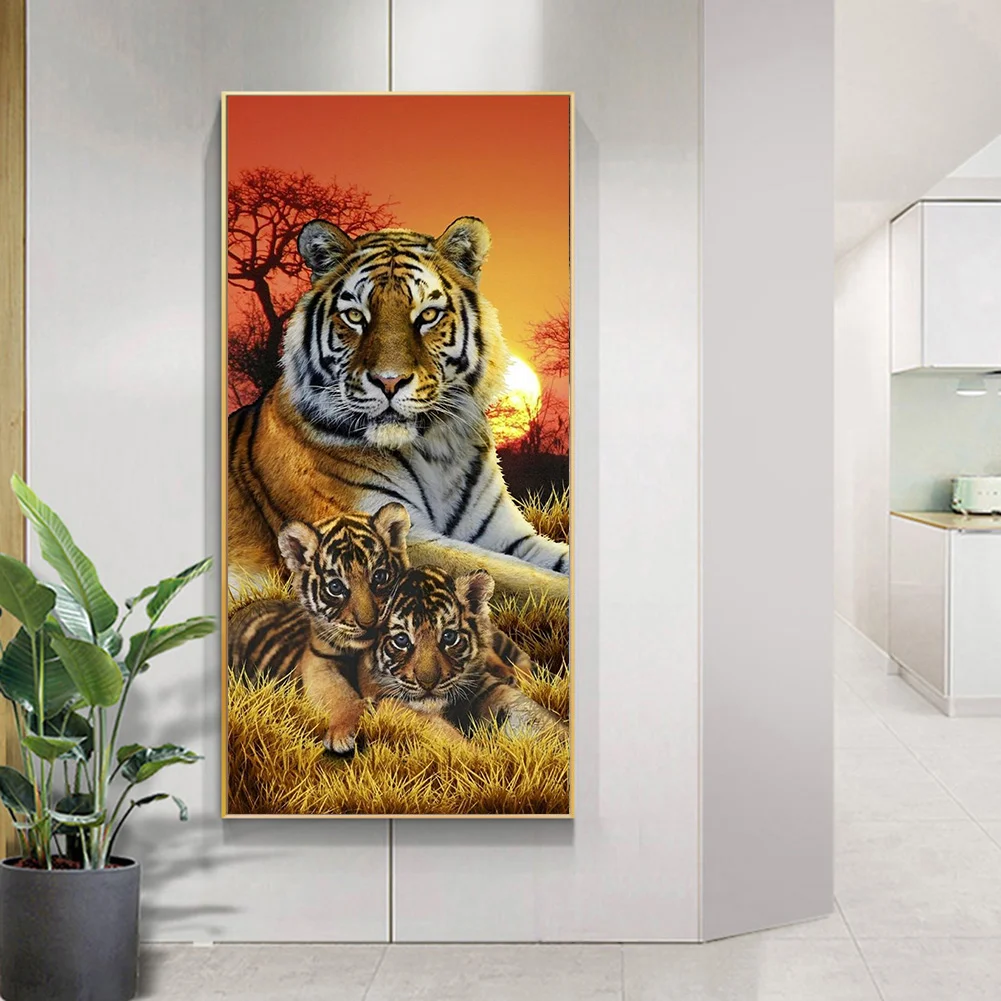 Diamond Painting - Full Round Drill - Tiger(50*110cm)