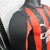 2025/2026 Player Version Long Sleeve AC Milan Home Soccer Jersey 1:1 Thai Quality
