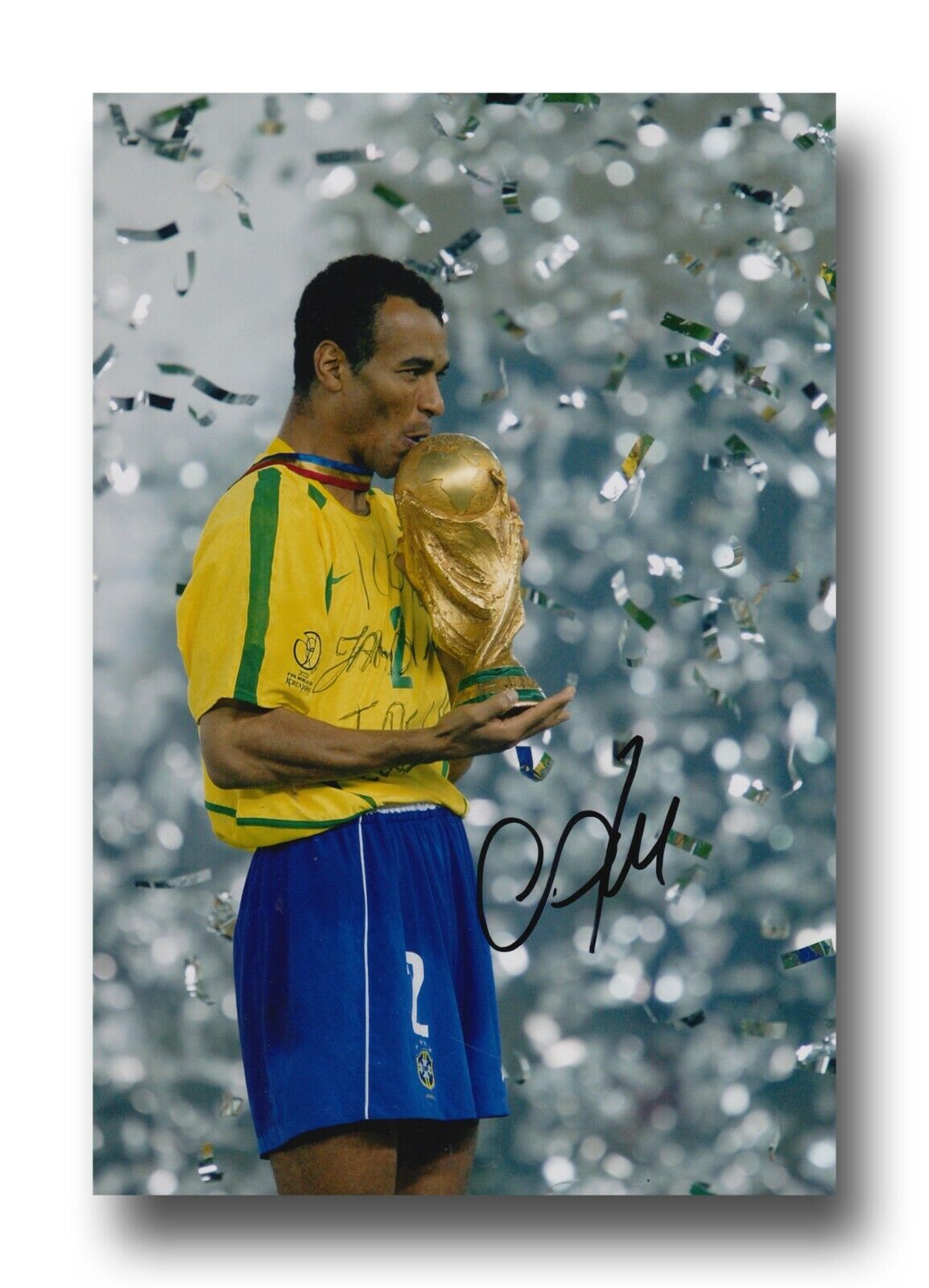 CAFU HAND SIGNED 12x8 Photo Poster painting - BRAZIL - FOOTBALL AUTOGRAPH.