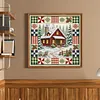 Stamped Cross Cross cross stitch kit for Adults Winter Cabin Scene 11CT tapestrymarket