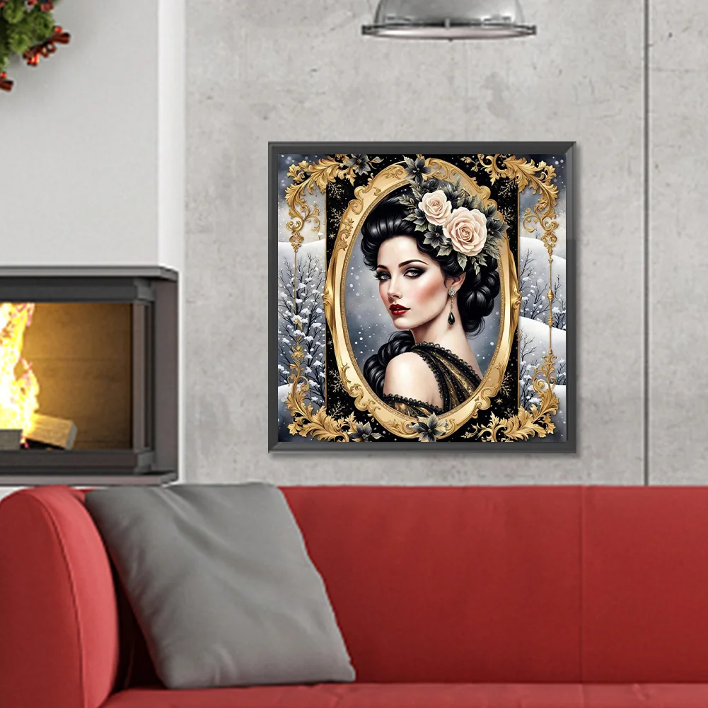 Diamond Painting - Full Round Drill - Noble Woman(Canvas|30*30cm)