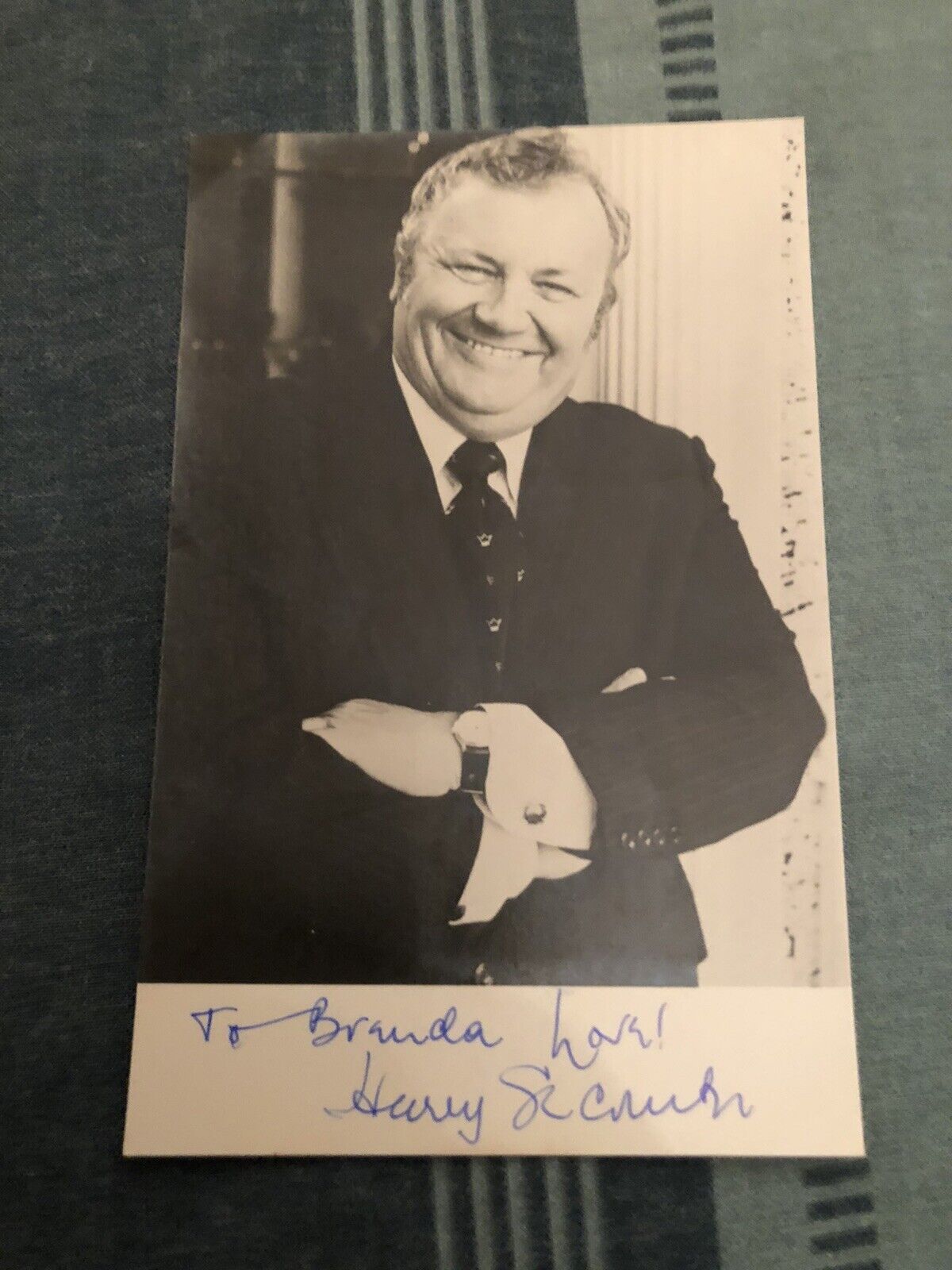 HARRY SECOMBE (WELSH SINGER/COMEDIAN) VINTAGE SIGNED Photo Poster painting