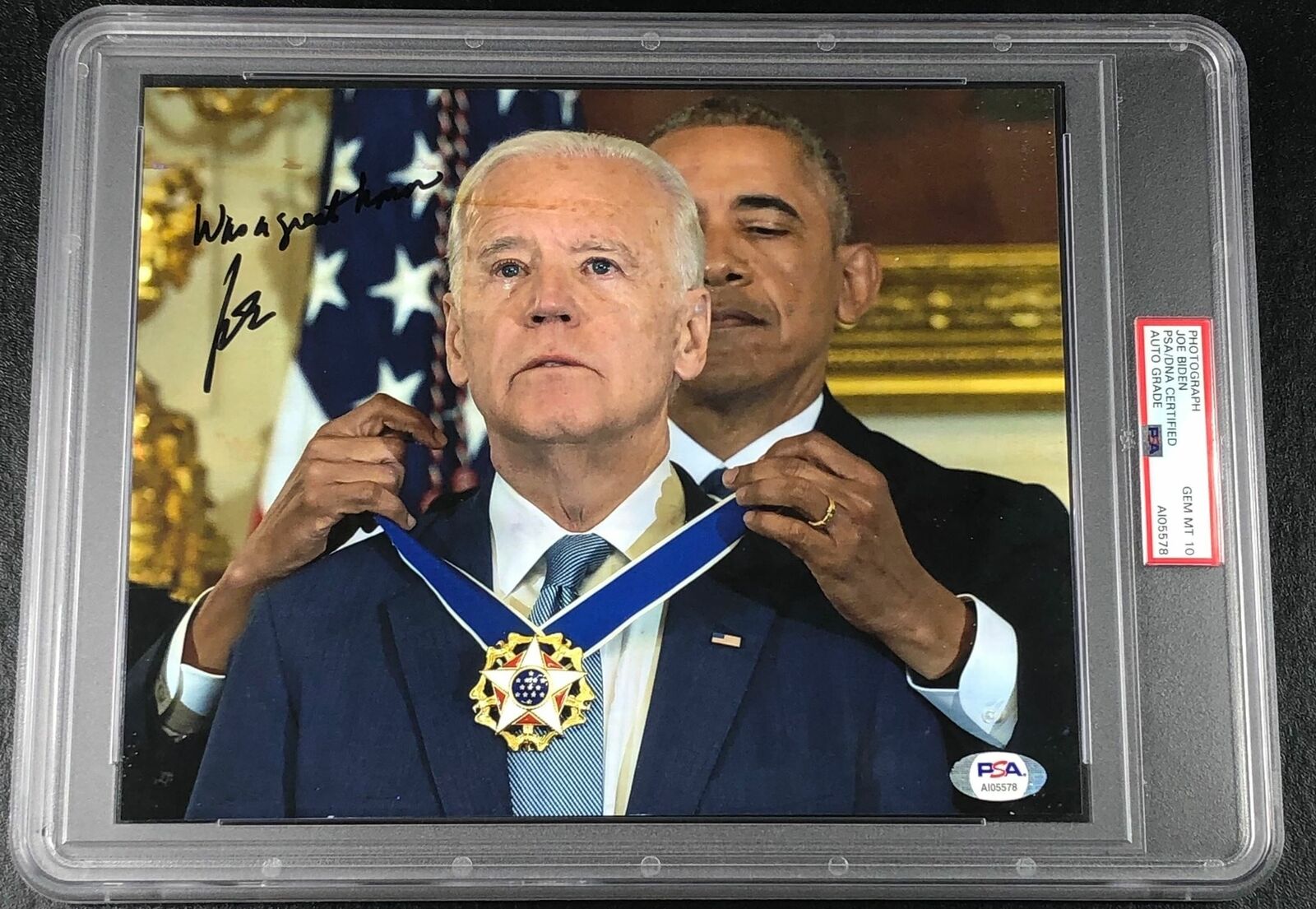 Joe Biden Signed 8x10 Photo Poster painting PSA/DNA Encapsulated Auto Grade 10 President