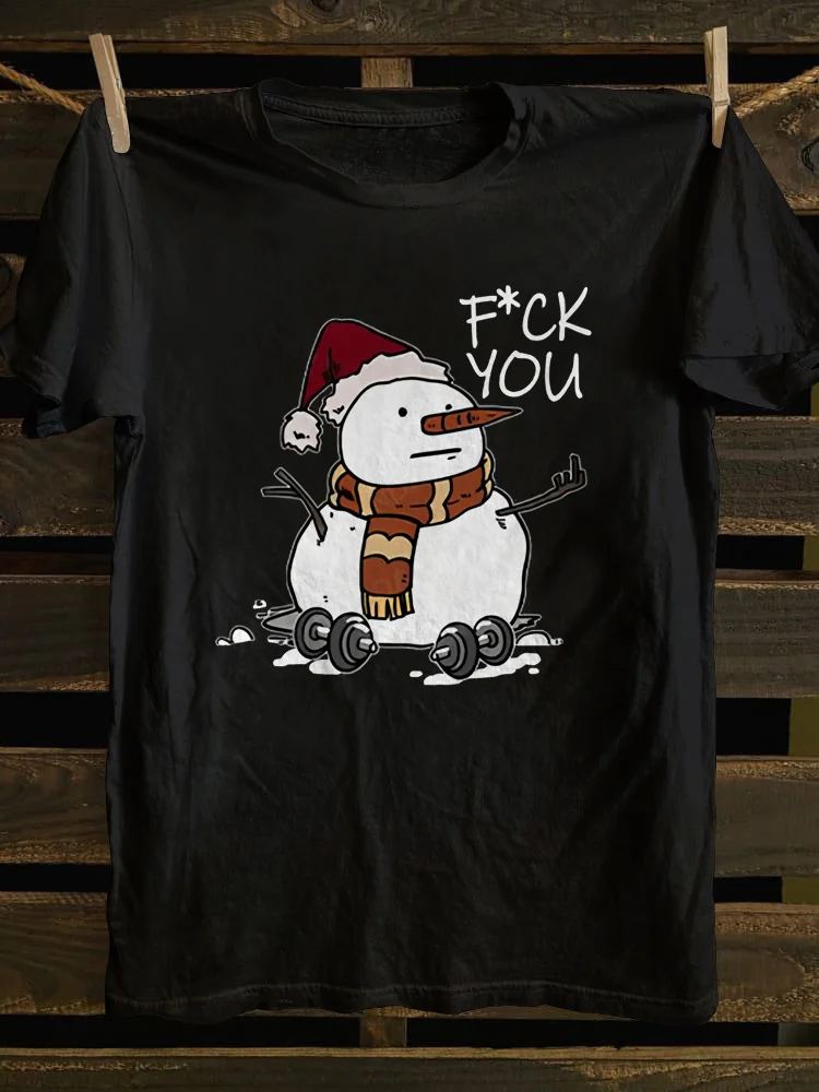 Teecade Teecade Fuck You Snowman T-shirt