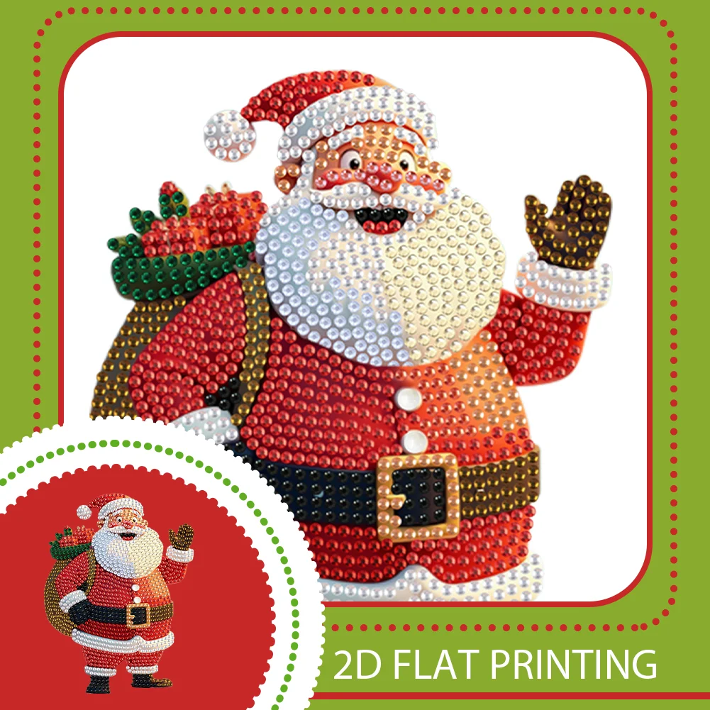 Xmas Acrylic Shaking Head 5D DIY Diamond Art Tabletop Decorations (Santa Claus)
