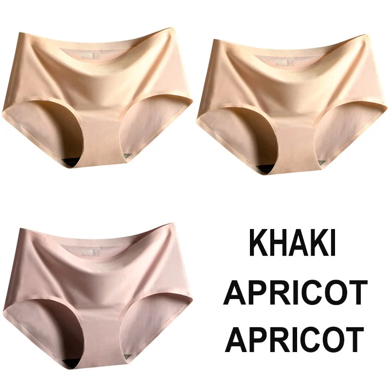 3PCS/Set Seamless Panties Women Panties Sexy Female Underpants Briefs Invisible Pantys Solid Color Soft Intimate Lingerie M-2XL