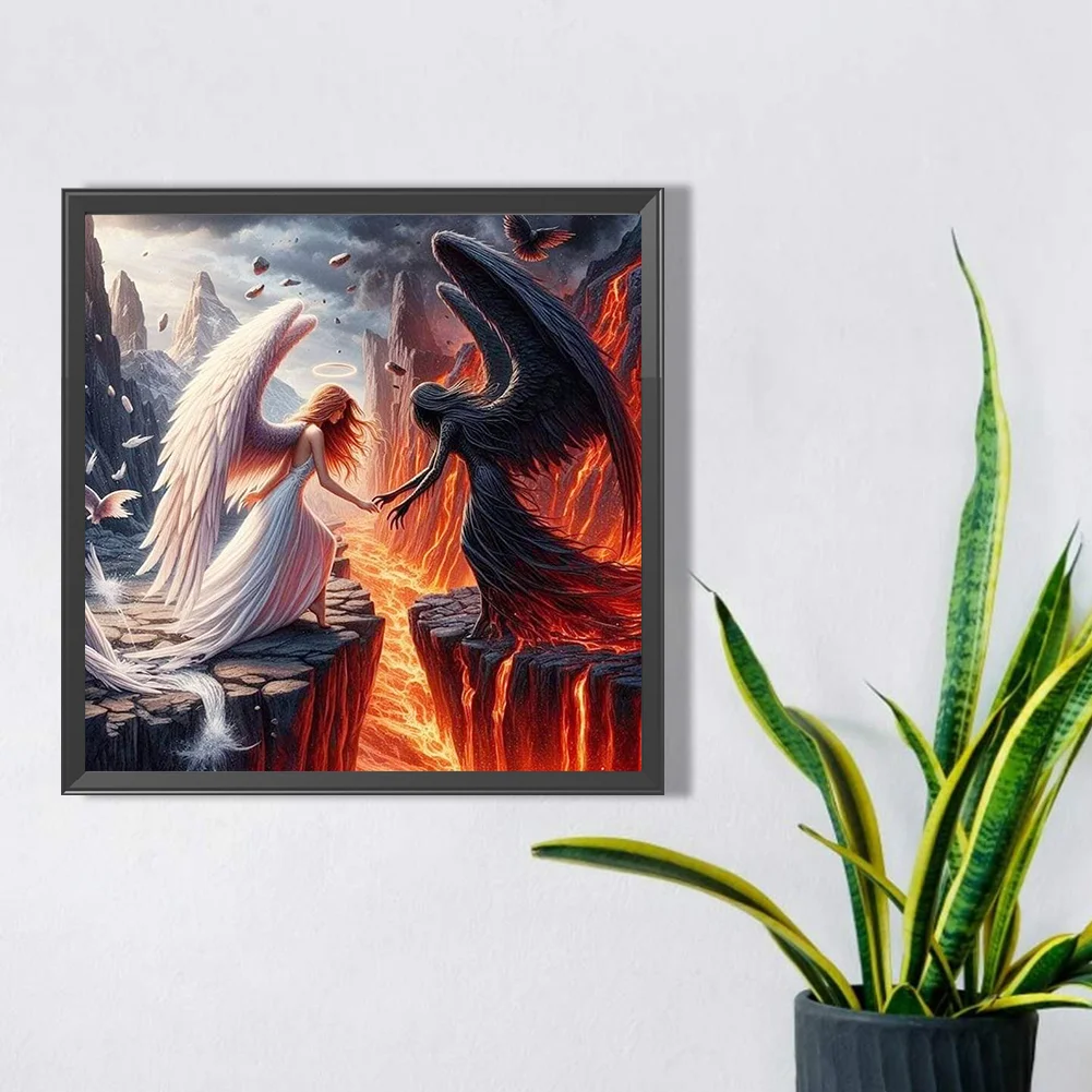 Diamond Painting - Full Square Drill - Angels and Demons(Canvas|45*45cm)