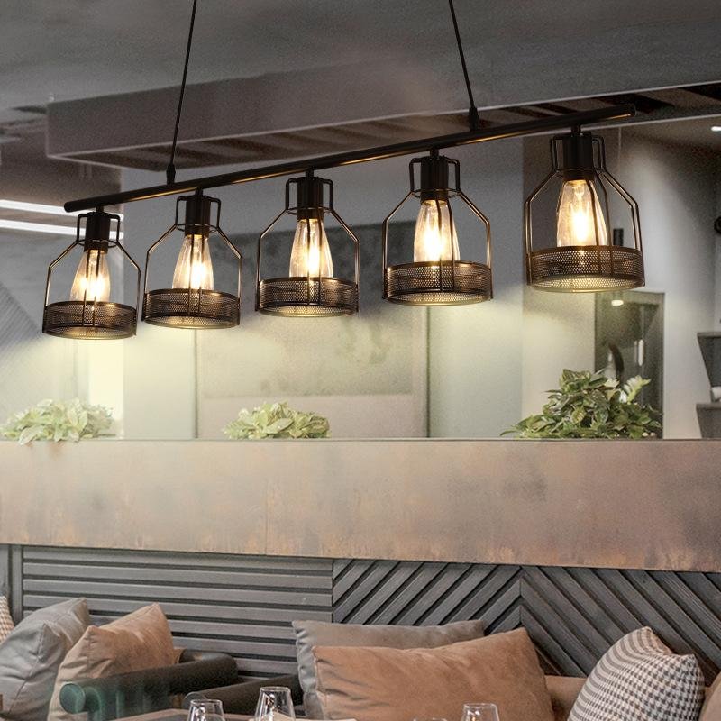 Industrial Style Creative Living Room Dining Room Bar Table Chandelier ...