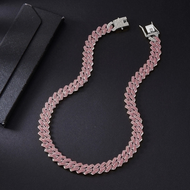 Hip-hop Necklace Alloy Inlay Rhinestones Men’s Necklace