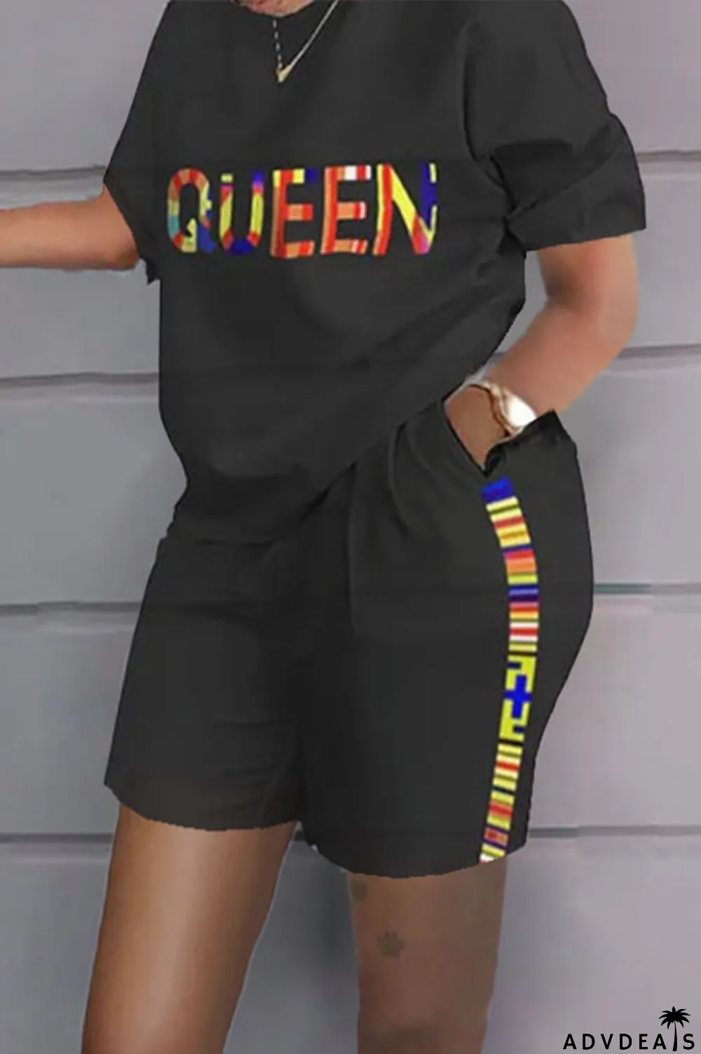 Leopard Print Casual Print Patchwork O Neck Short Sleeve Two Pieces