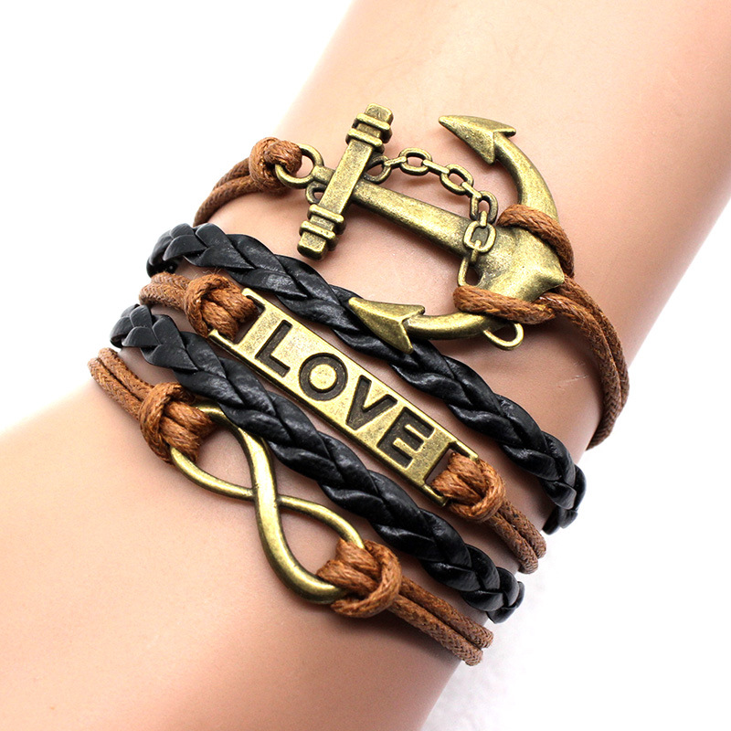 Anchor Love Friendship Braided Bracelet