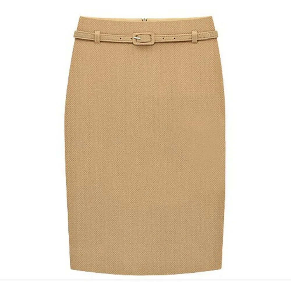 Business Work Wear 2019 Fashion Women Skirts Long Mid-calf Length High Waist Pencil Formal Woman Skirt S - XXL Office Lady Skirt