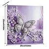 (Pre-Framed)Purple Butterfly-Special Shape Diamond Painting Kit(25x25cm)