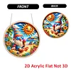 Summer Gnome DIY Diamond Painting Hanging Pendants Acrylic Crafts Kit for Home Wall Decor