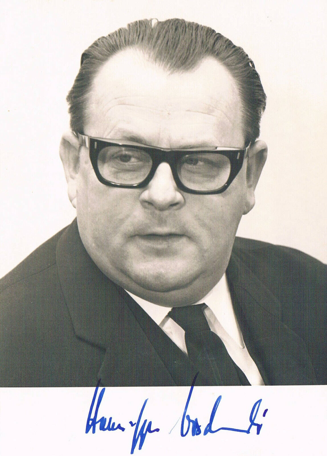 Germany Hans-Jürgen Wischnewski 1922-2005 autograph Photo Poster painting 4x6