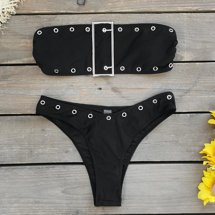 Bandeau Bikini Swimsuit and Pants