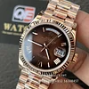 Rolex Day-Date 36 m128235-0075 Rose Gold Brown Ombr&eacute; Dial Fluted Bezel (36mm) Super Clone