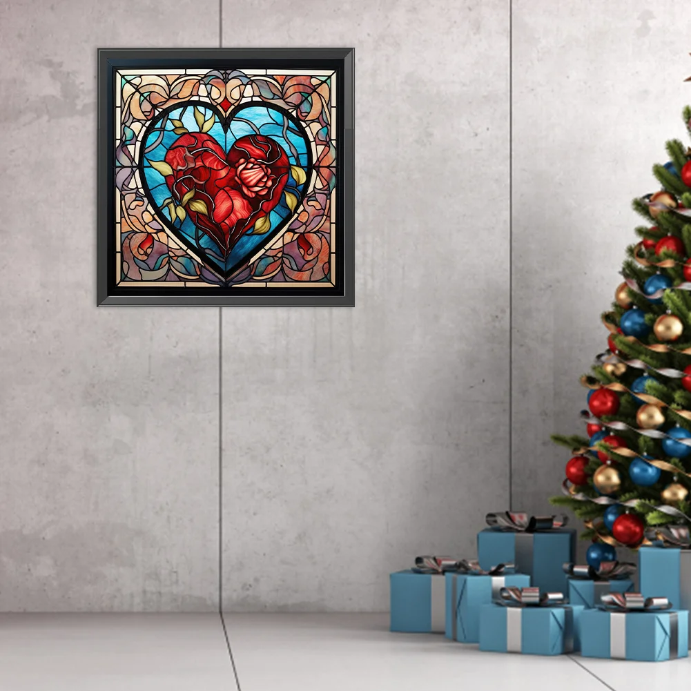 DIY Paint By Number 40*40cm - Red Love Heart