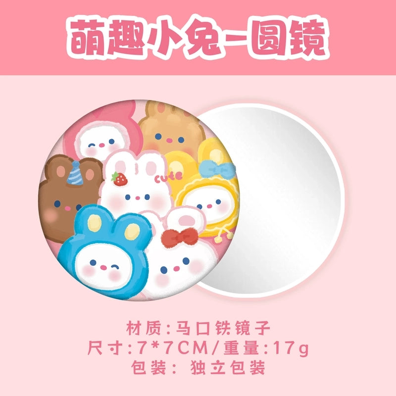 Cute Cartoon Plastic Glass Mirror 1 Piece