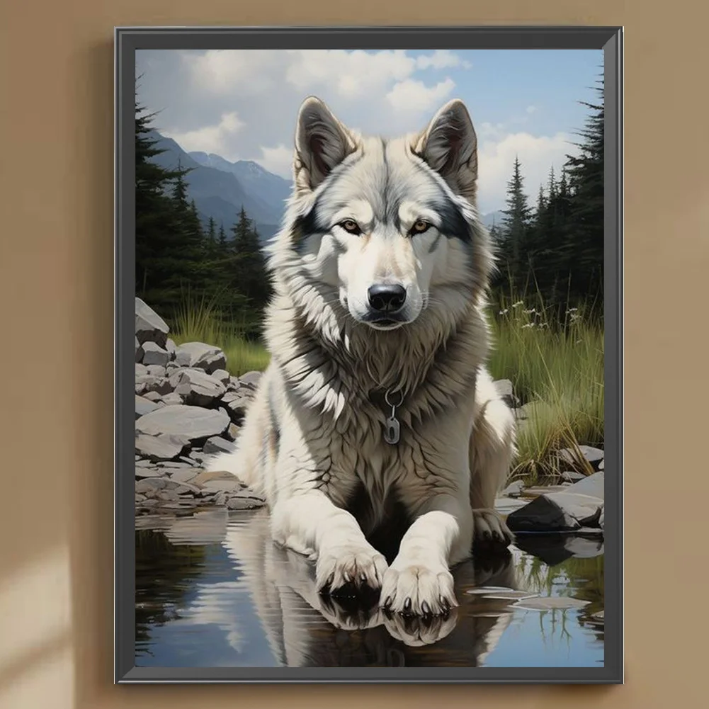 Diamond Painting - Full Round Drill - Wolf(Canvas|30*40cm)