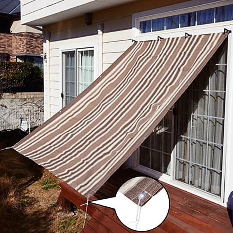 Summer PE Shade Sail Garden Outdoor Awning Balcony Flower Plants Shelter Sun Shading Net Car Truck Canopys Home Garden