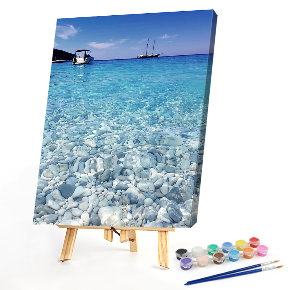 

40*50CM - Paint By Numbers - Clear Beach, 501 Original