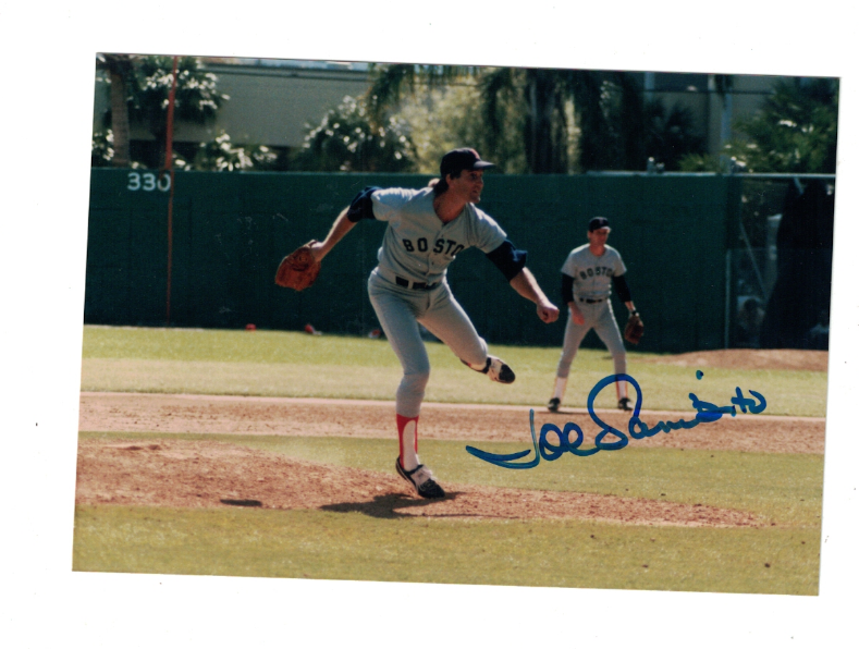 Joe Sambito Boston Red Sox Signed 3 1/2 x 5 Personal Photo Poster painting W/Our COA READ