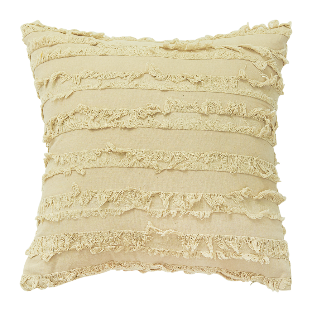 

45x45cm Nordic Pillowcase Cotton Pillowslip Sofa Cushion Cover (Khaki, 501 Original