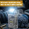 COB+SMD LED Camping Work Light Rechargeable Mini Flashlight Hat Clip Torch Light