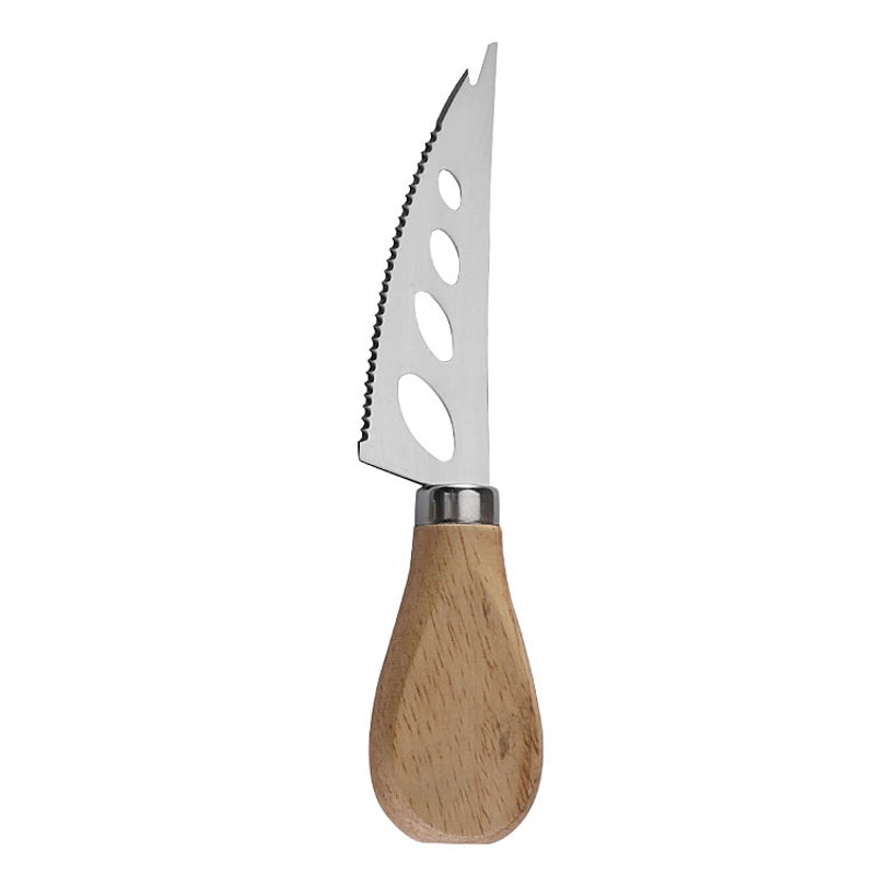 Stainless Steel Cheese Knife With Wooden Handle Suit Baking Tool Steak Knife Butter Butter Spatula Cheese Pizza Small Knife And Fork