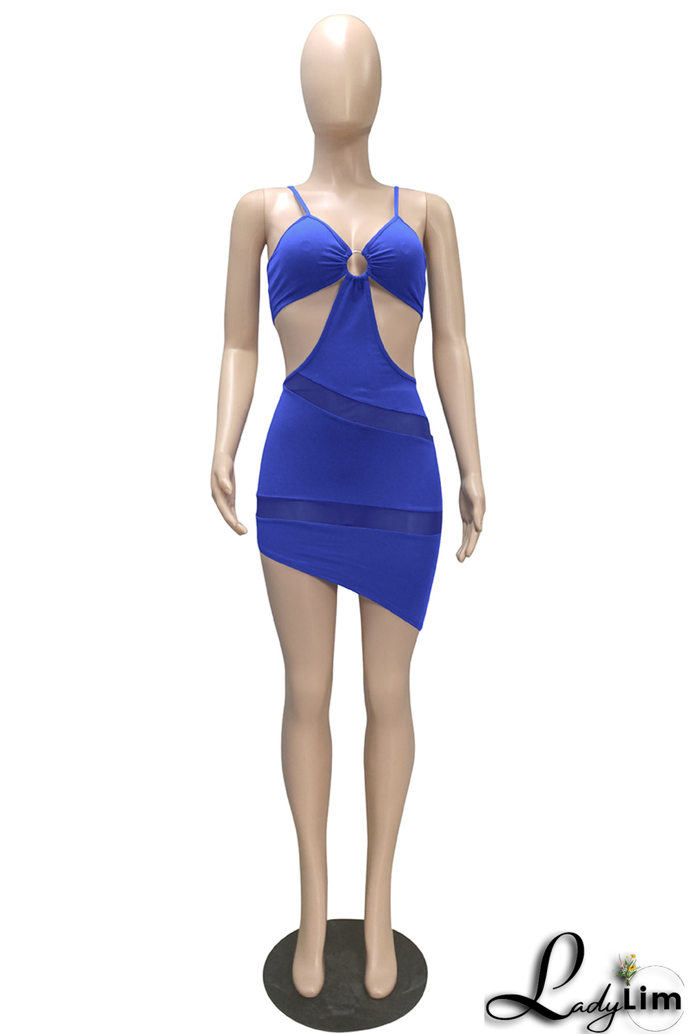 White Sexy Solid Mesh Spaghetti Strap Pencil Skirt Dresses