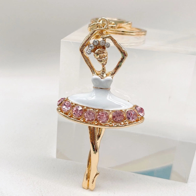 Korean Style Human Imitation Pearl Metal Unisex Keychain