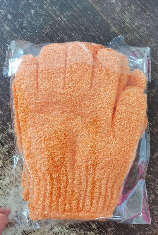 Minimalist Solid Color Nylon Bath Gloves
