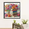 >SALE<5D DIY Partial Special Shaped Drill Diamond Painting Flower Book Decor 40x40cm