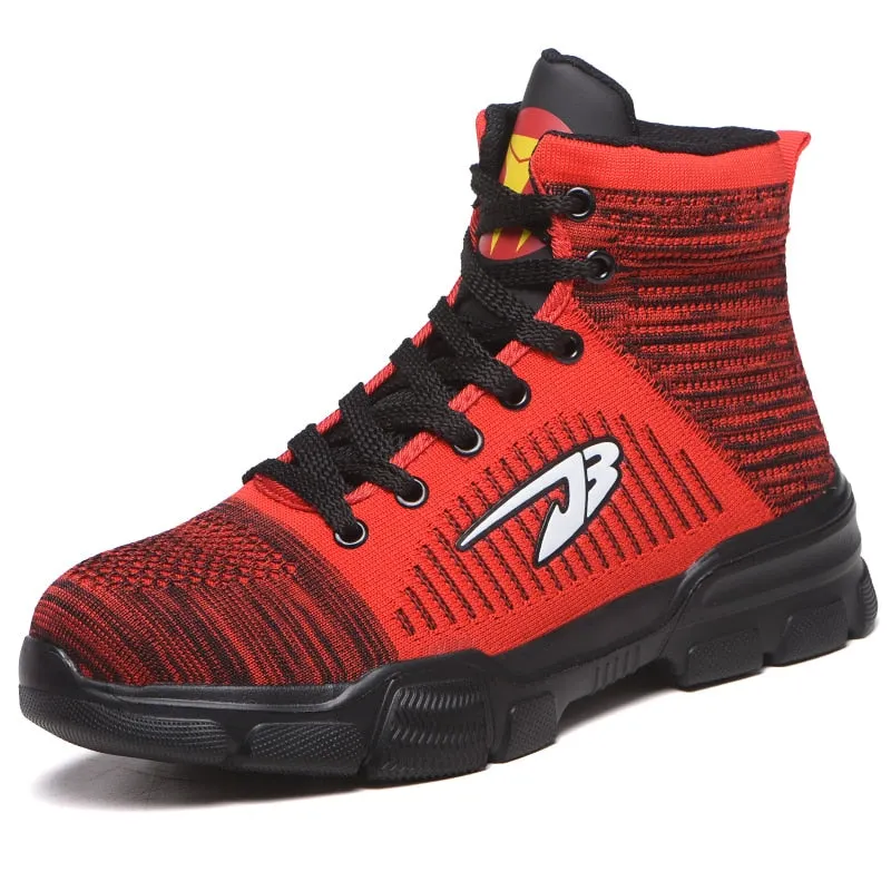 2021 New Work Safety Shoes Men Ankle Boots Steel Toe Shoe Man Anti-Smashing Working Shoes Mens Casual Sneakers Lightweight 0.8KG