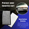 Augeny 2 PCS Car Interior Scrubbing Sponges, Super Soft Microfiber Auto Detailing Scrub Pads, Vehicle Cleaning Applicator Pads Safe on Leather, Plastic, Vinyl and Upholstery (Gray & White)