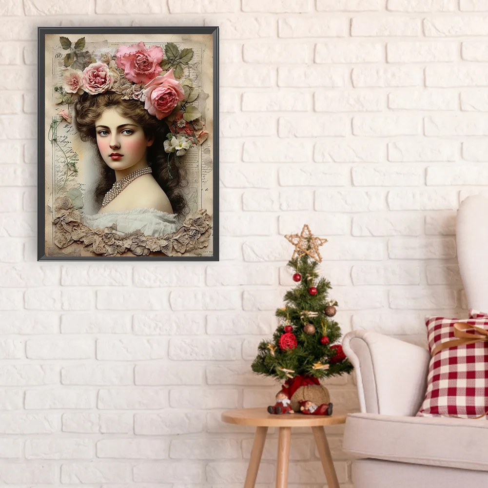 Diamond Painting - Full Round Drill - Lady(Canvas|30*40cm)