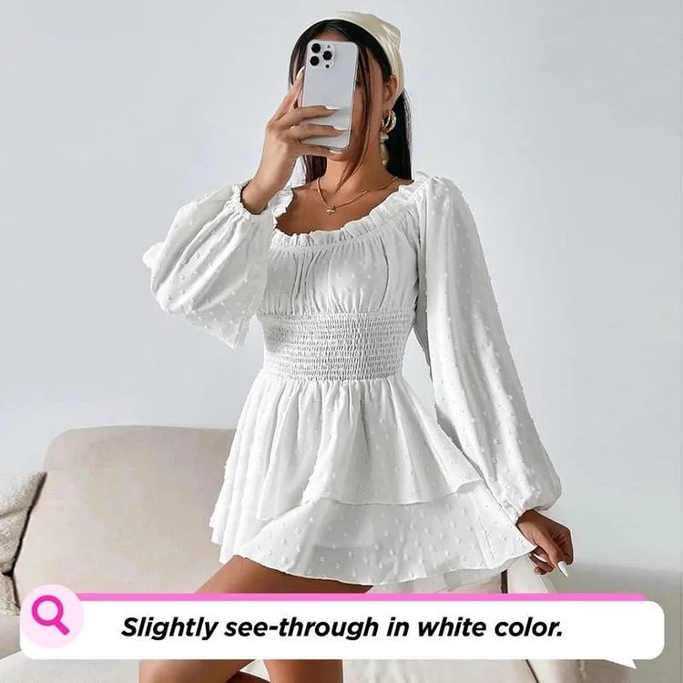 Solid Off Shoulder Romper Dress 