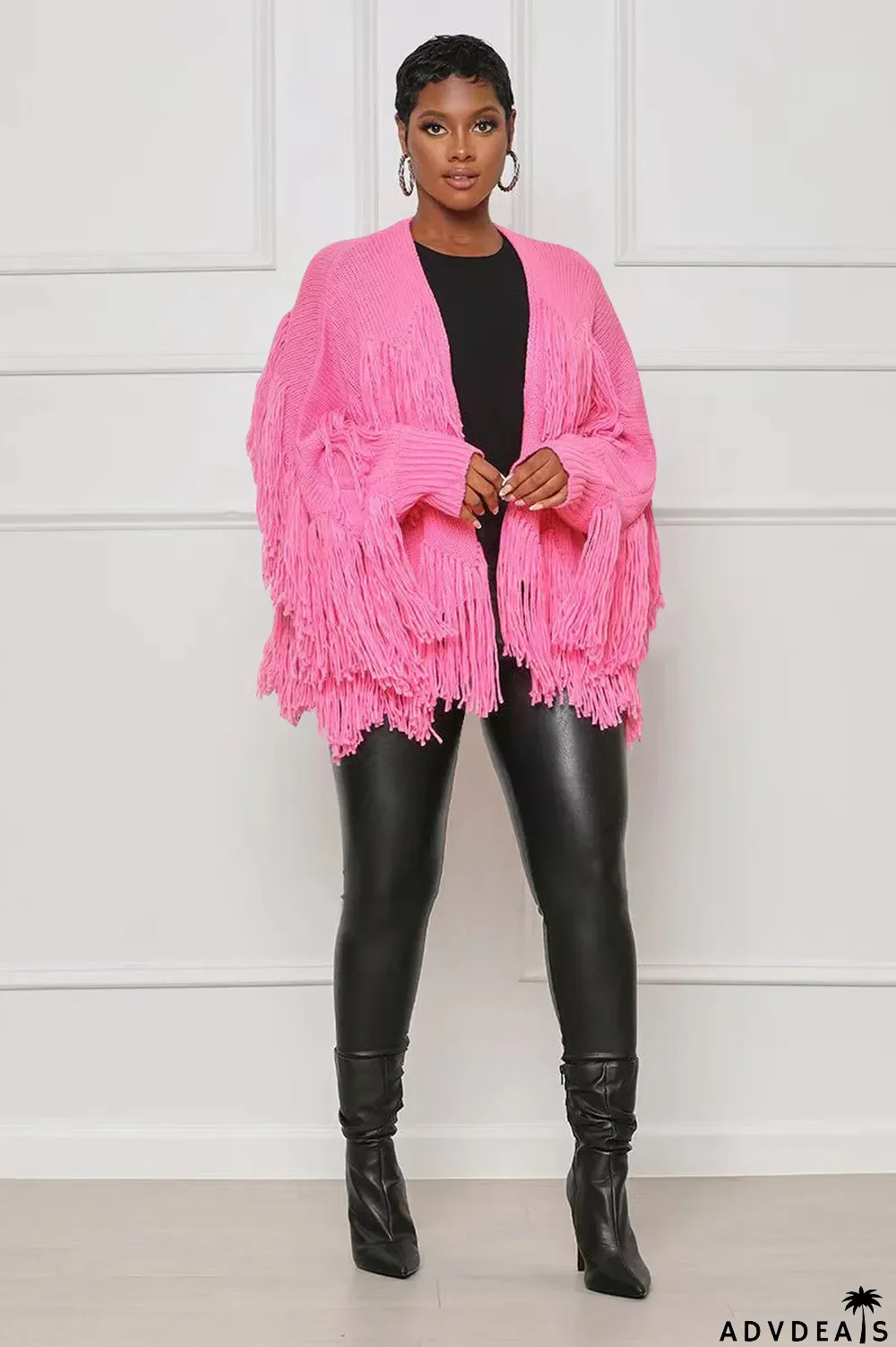 Solid Knits Tassel Cardigan Coat