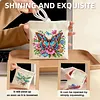 Diamond Painting Butterfly and Flower PU Storage Bag Coin Purse