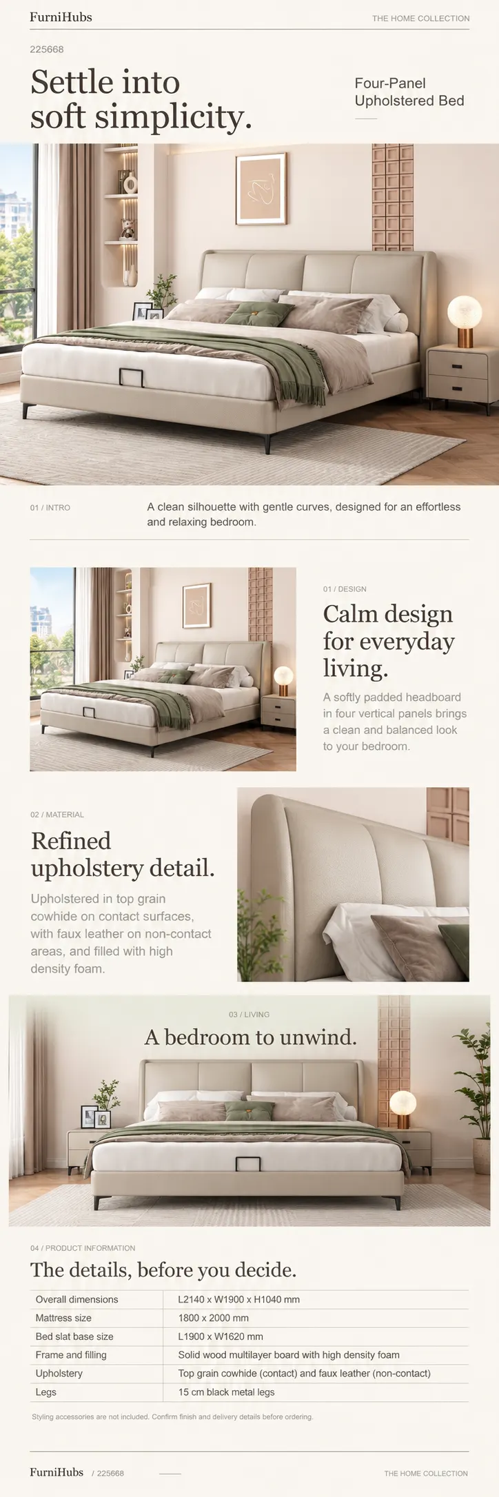 Upholstered Bed 225668