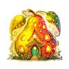(US Local)Double Sided Special Shape Pear House Diamond Painting LED Light Ornaments