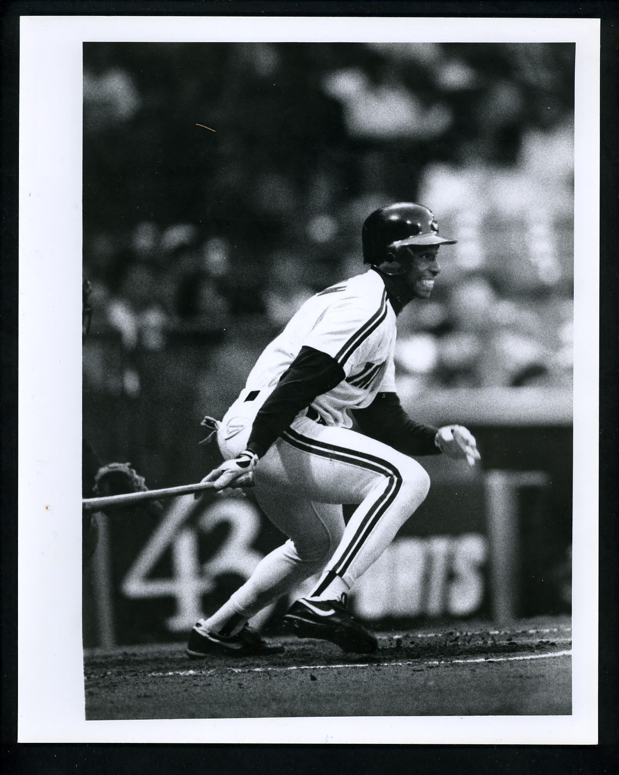 Kenny Lofton circa 1990's Press Original Photo Poster painting Cleveland Indians