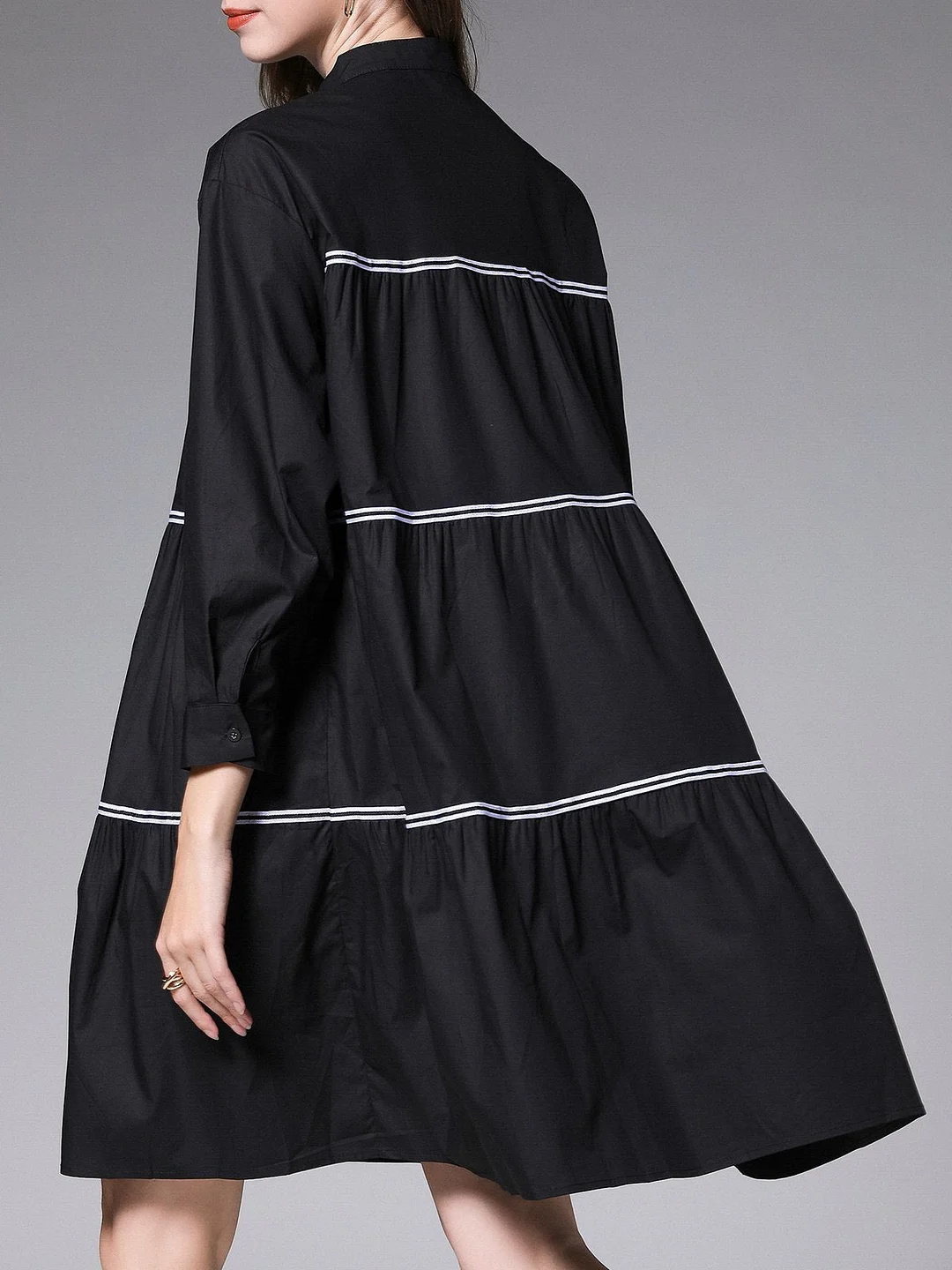 Ruched Daily Casual Midi Dress