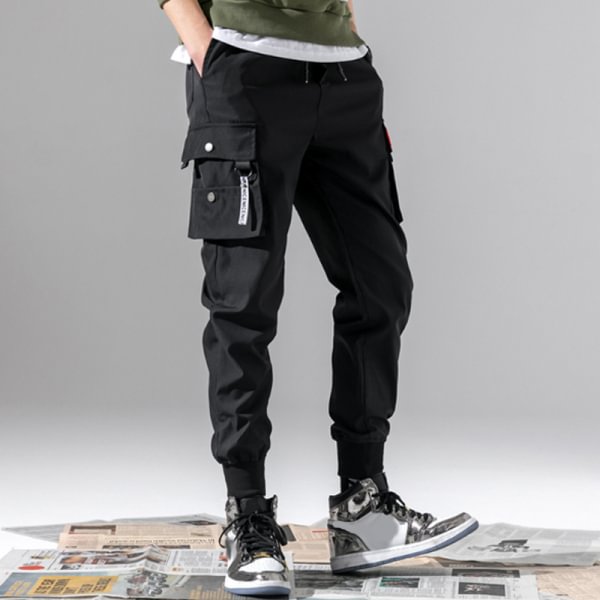 Casual Pocket Solid Color Pants