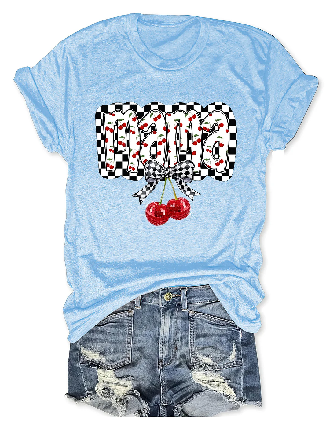 Cherry Bow Coquette Mama T-shirt