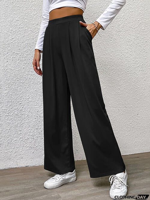 High Waist Straight Pants