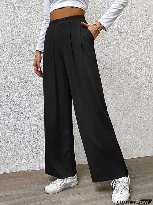 High Waist Straight Pants