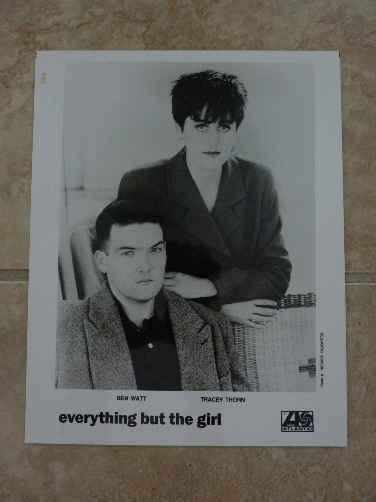 Everything But the Girl 8x10 B&W Publicity Picture Promo Photo Poster painting