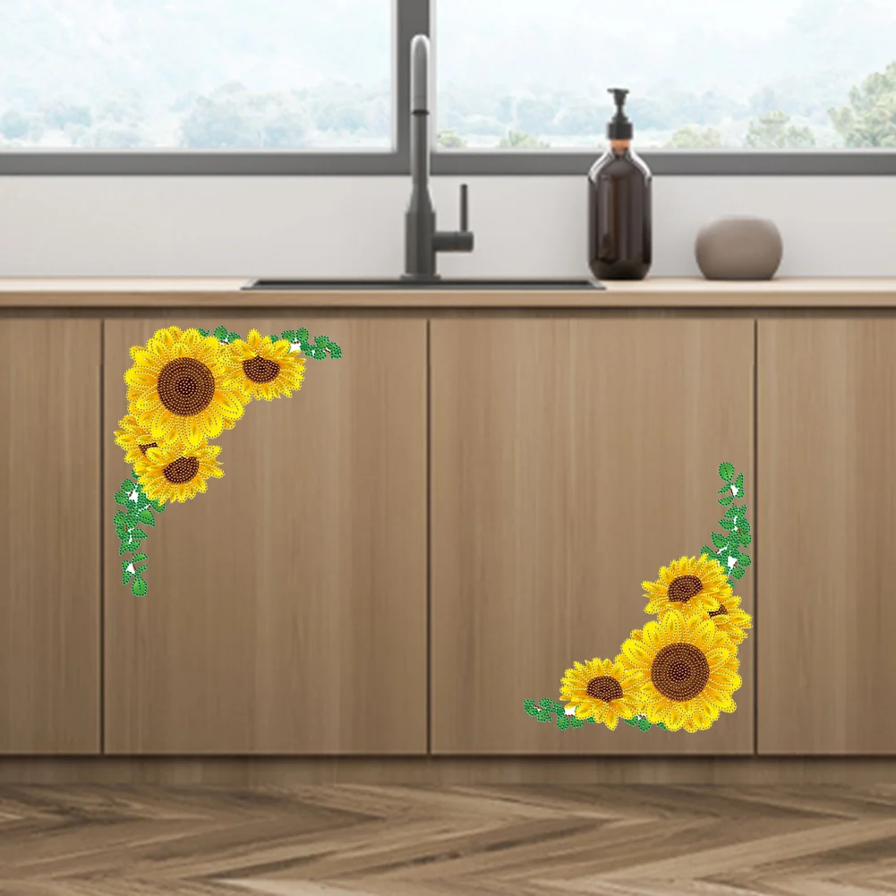 Sunflower DIY Diamonds Painting Sticker Art Crafts Mosaic Paster for Child Gift